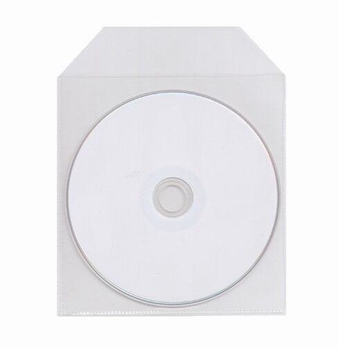 100 Thin Cpp Clear Plastic Sleeve Bag With Flap For Cd Dvd Disc 60 Microns