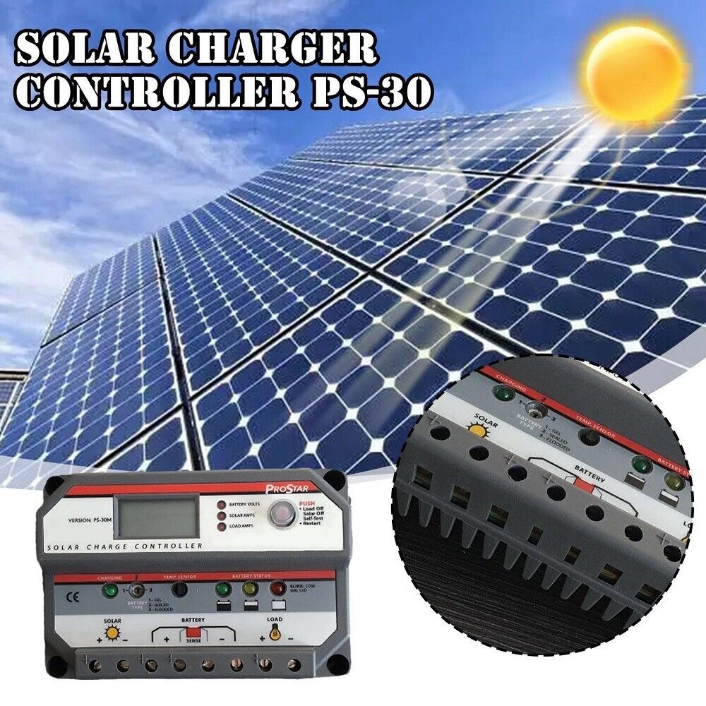 Solar Controller Switch Ps-30m With Lcd Display Pwm Charge Controller 12/24v 30a