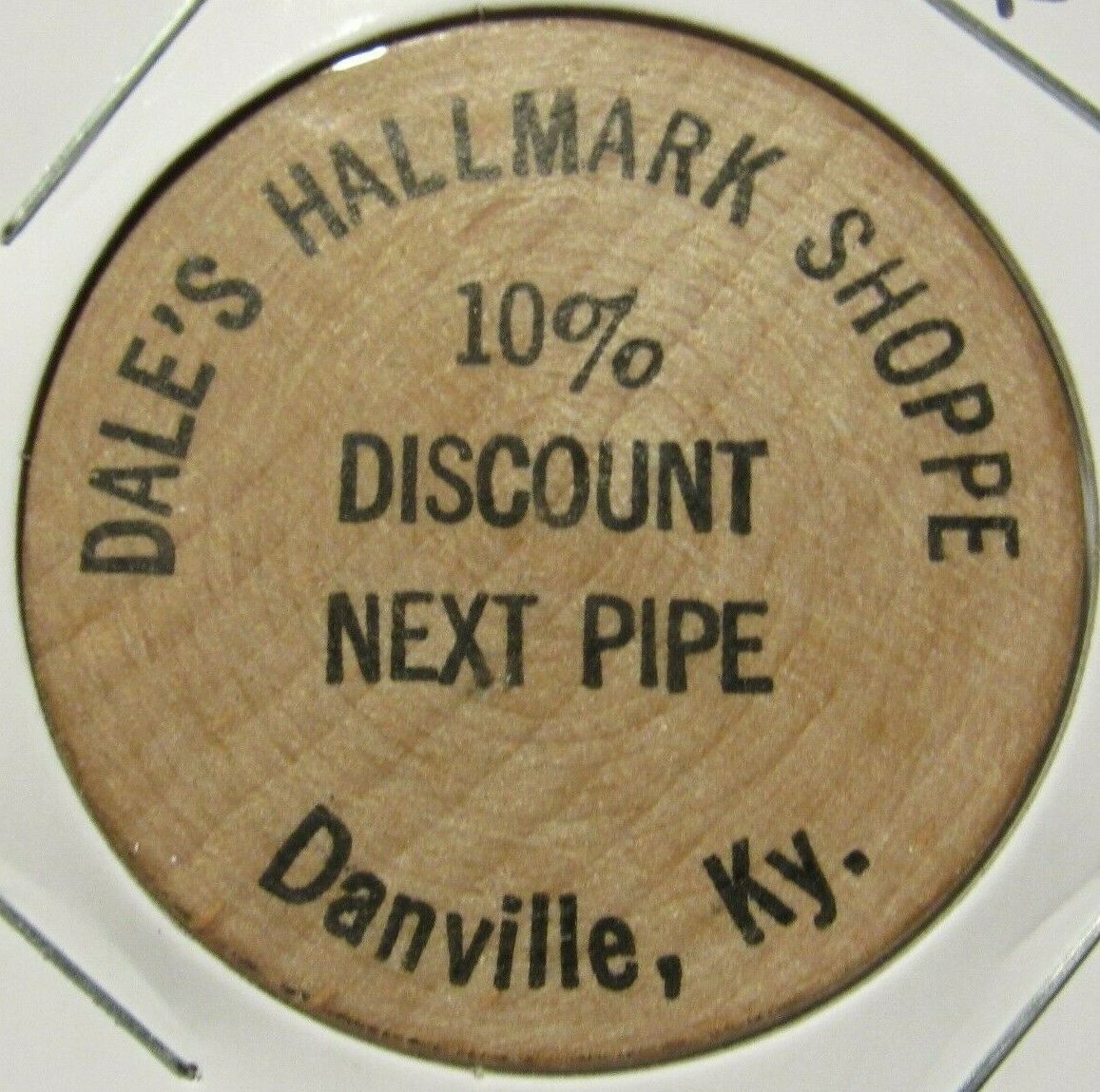 Vintage Dale's Hallmark Shoppe Danville, Ky Wooden Nickel - Token Kentucky