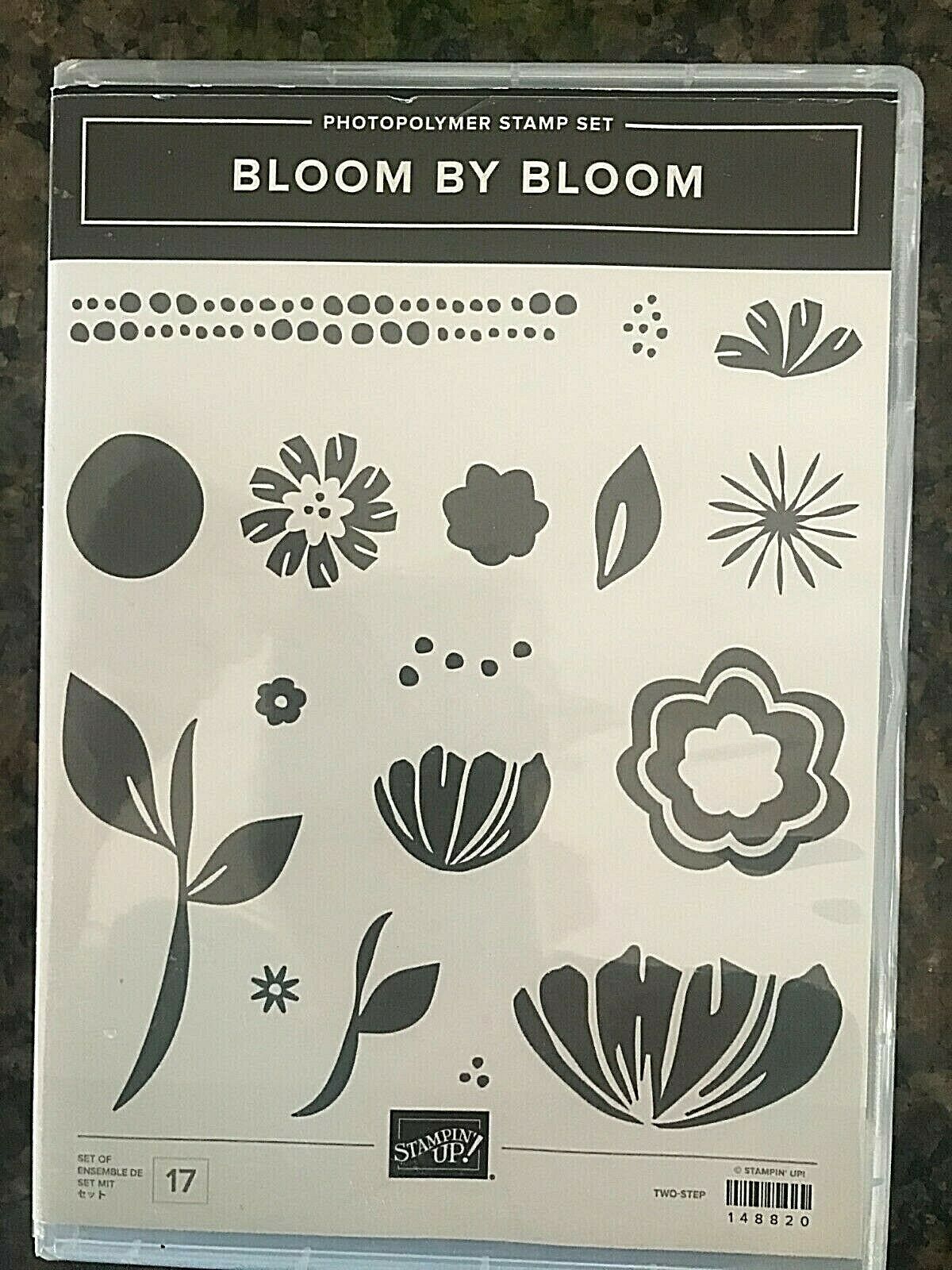 Stampin Up! 17 Piece "bloom By Bloom" Stamps -retired - Gently Used