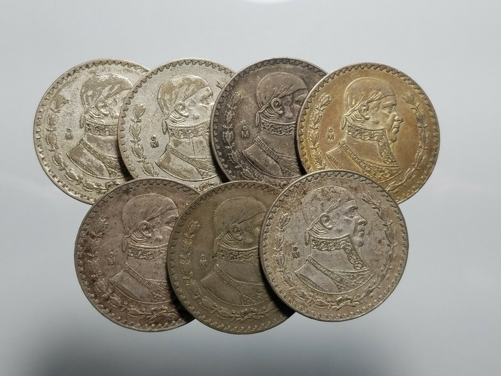 1957-1967 ✪ Silver Mexican 1 Peso ✪ Jose Morelos ✪ Big 34mm Silver Coin ✪ 1 Pc