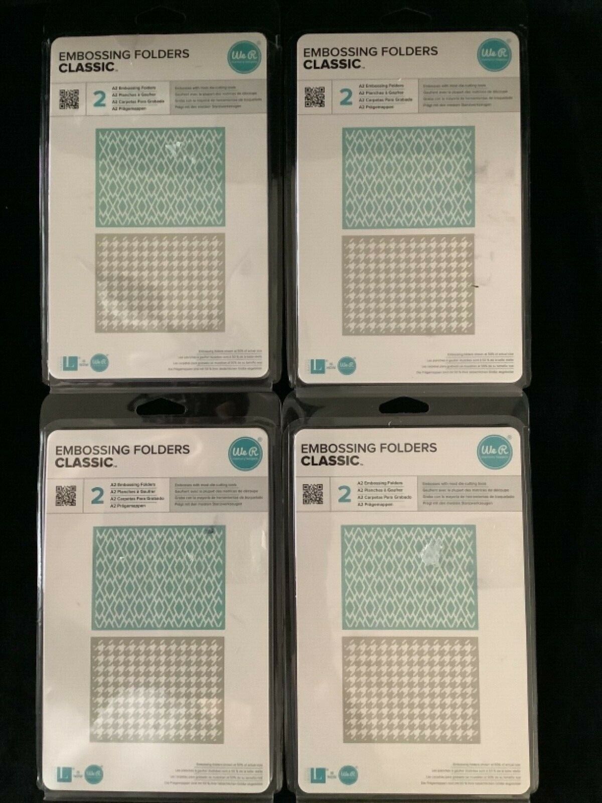 Lifestylecrafts We R Memory Keepers Embossing Folder A2 4.25”x5.5” Lot 4