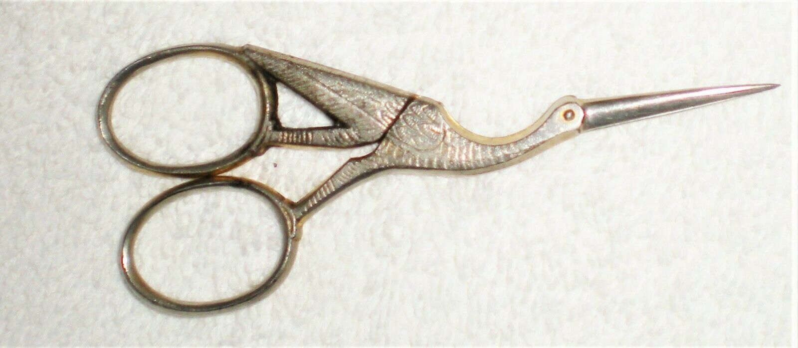 Early Antique Steel Stork Sewing Scissors Germany De Boer, Bach & Ce Boer 1900's