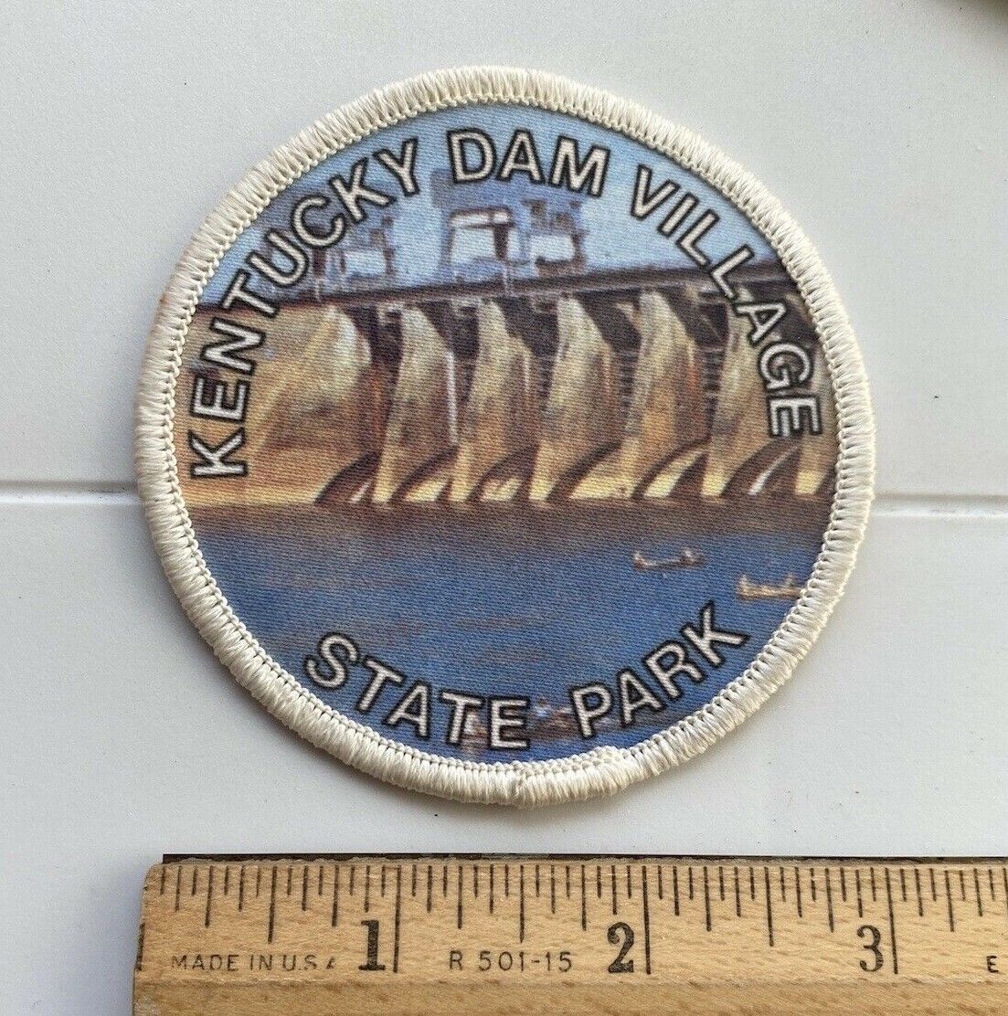 Kentucky Dam Village State Park Photo Print Round Souvenir Patch Badge