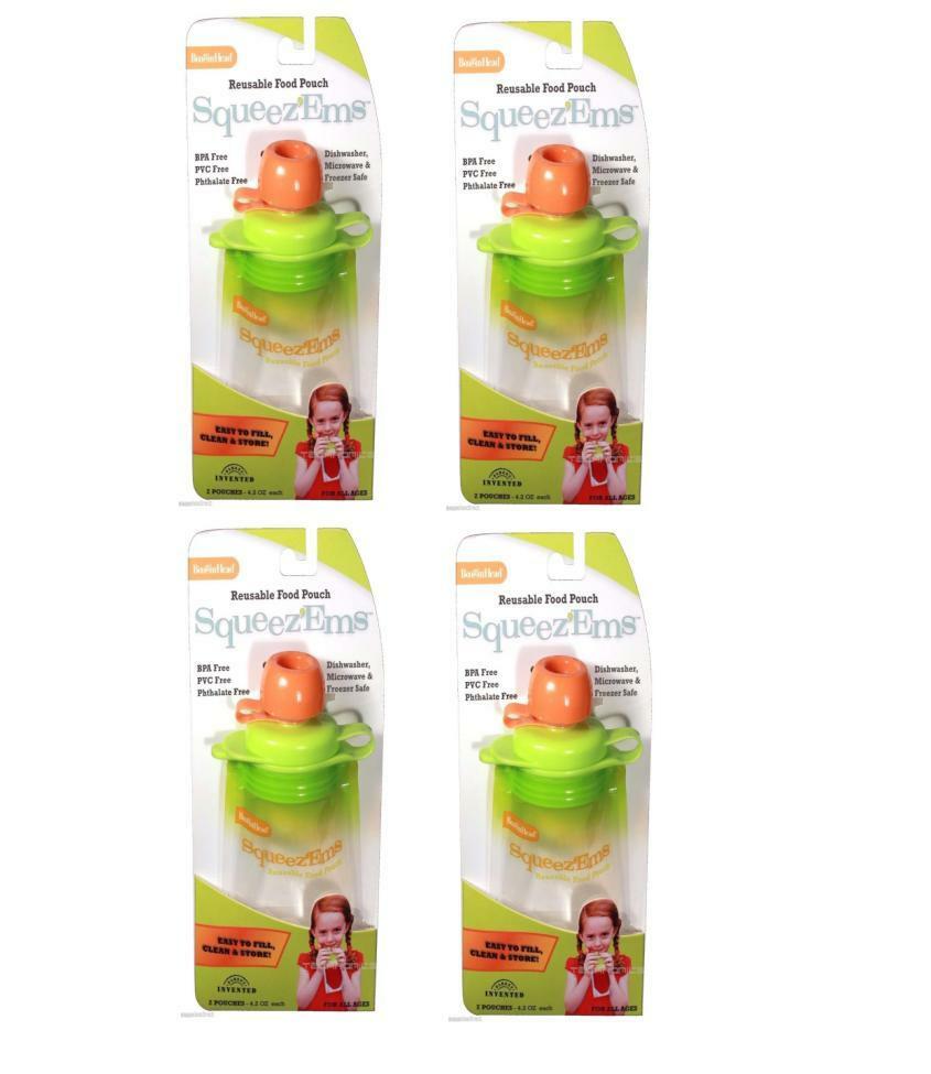 8 Pack Booginhead Squeezems Travel Easy Fill Safe Bpa Free Reusable Food Pouches