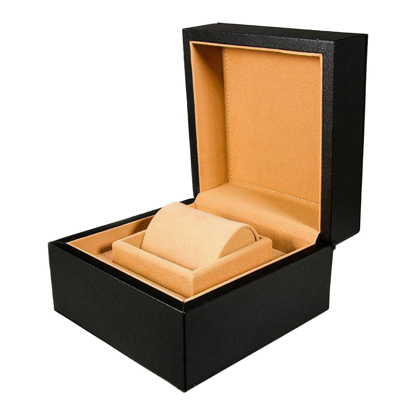 Black Single Slot Wood Watch Box Storage Holder Organizer Jewelry Display Case
