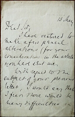 Sir Julian Goldsmid Letter Sent From 105 Piccadilly, London Mid To Late 1800's