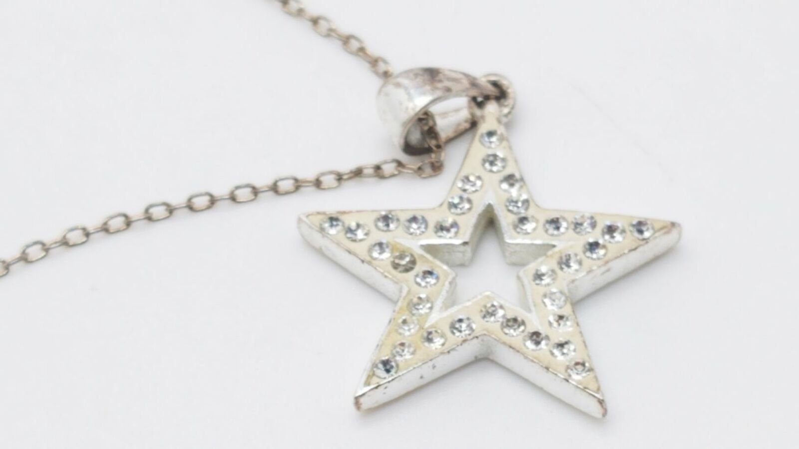 925 Silver Cz Necklace Star Dy668