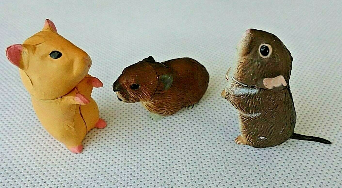 Hamster Mini Figure Figurine 3pcs Kaiyodo Japan Choco Egg Toy Japan F/s