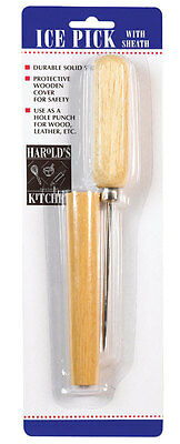 Harold's Kitchen  Ice Pick W/sheath  Wood/steel