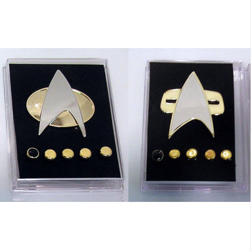 Star Trek Next Generation Combadge Communicator Metal Pins & Rank Brooch Badge