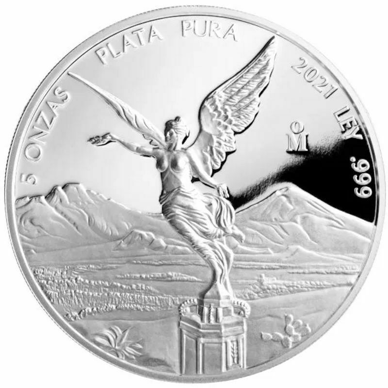 2021 Mexico 5 Oz Fine Silver 999 Proof Libertad