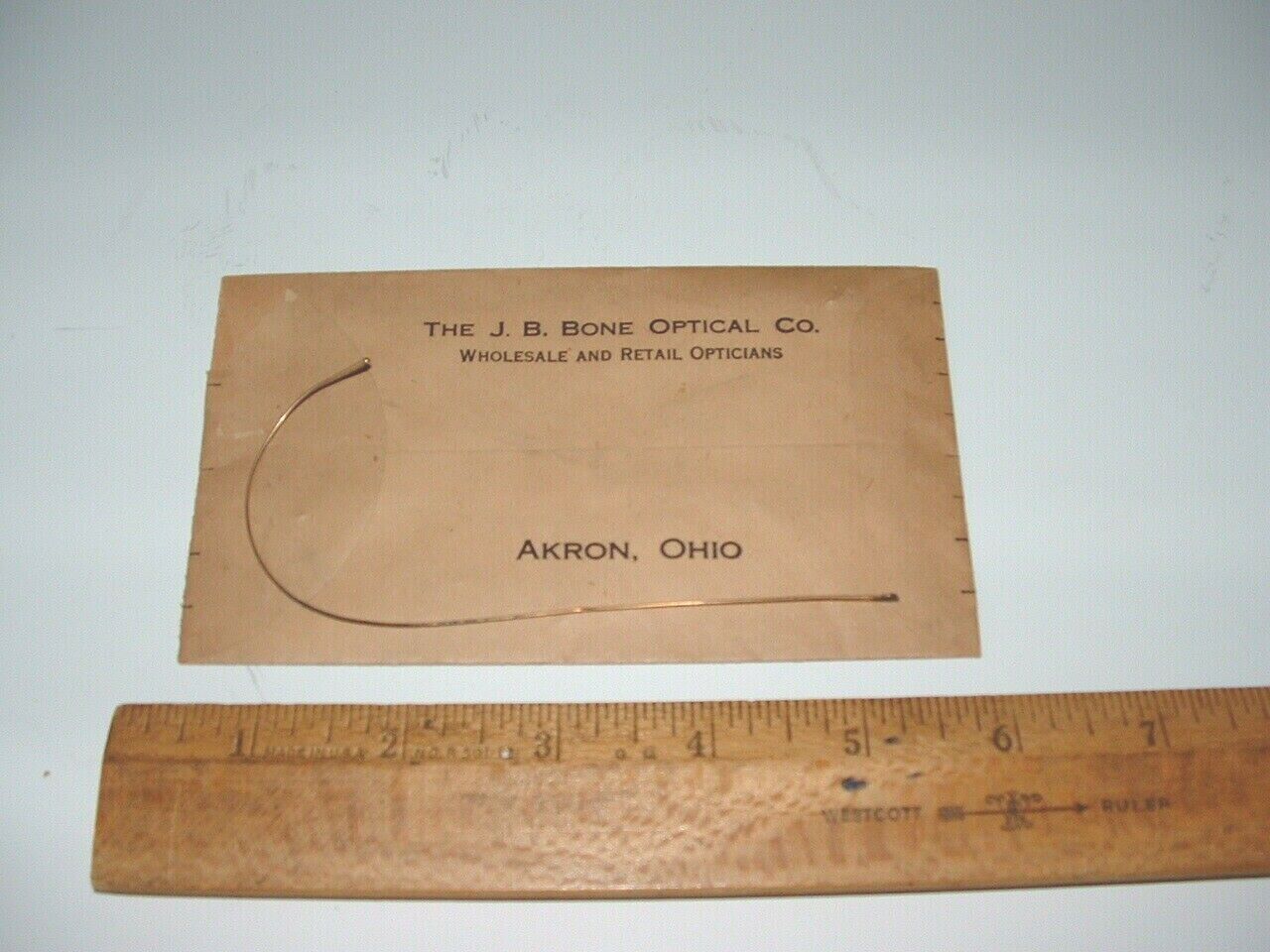 Vintage, J.b. Bone Optical, Akron, Ohio Envelope