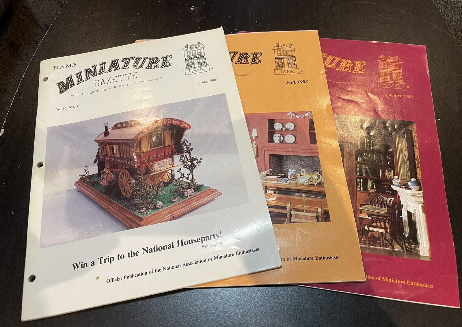 N.a.m.e. Miniature Gazette Magazine Quarterly 1988- Set Of 4