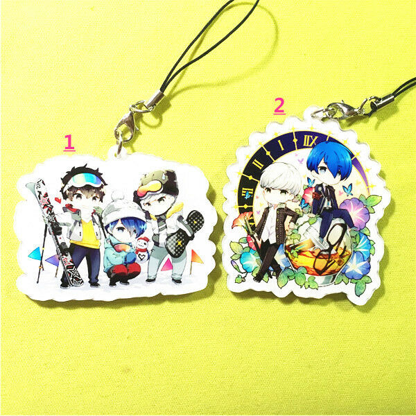 Game Persona Ps3 Ps4 Ps5 Joker Makoto Crow Acrylic Keychain Keyring Rare Be