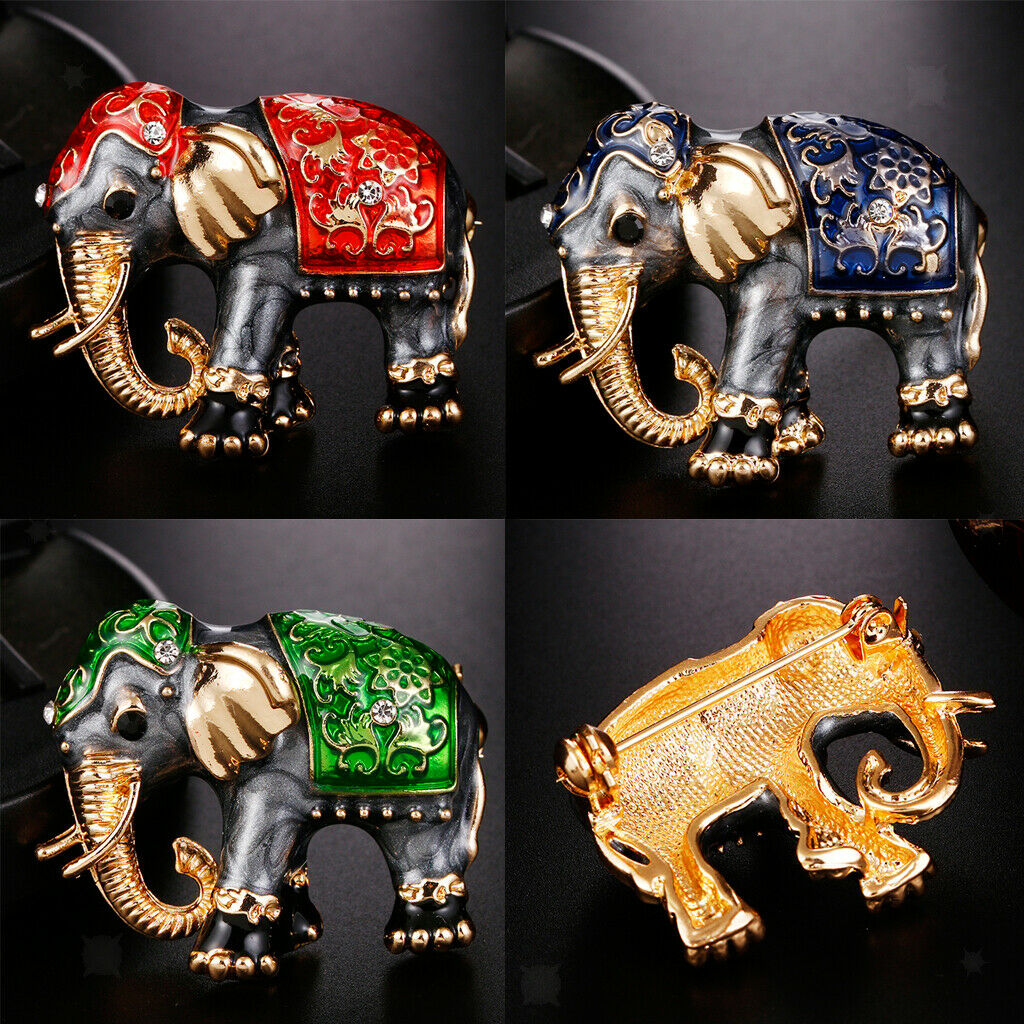 Enamel Elephant Brooch Pin Animal Lapel Pin Suit Corsage Accessories Jewelry