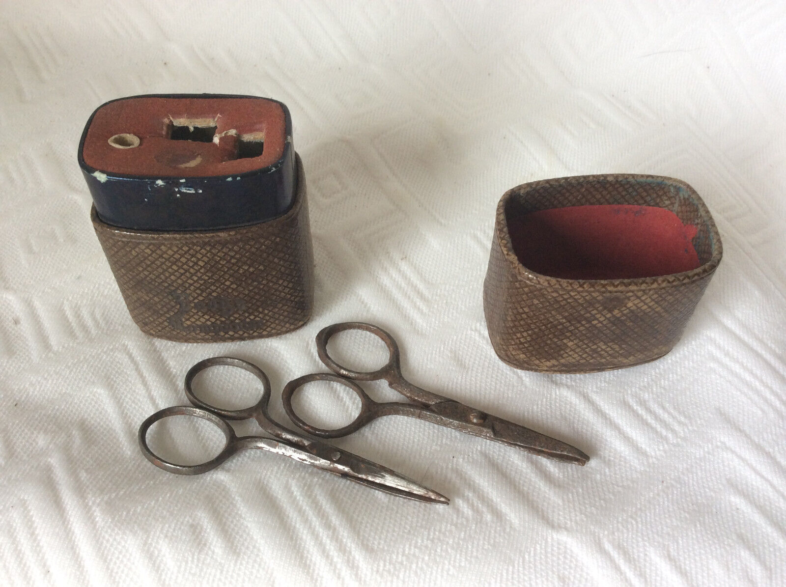 Antique C1870s Ladies Companion, Etui With Sewing Scissors