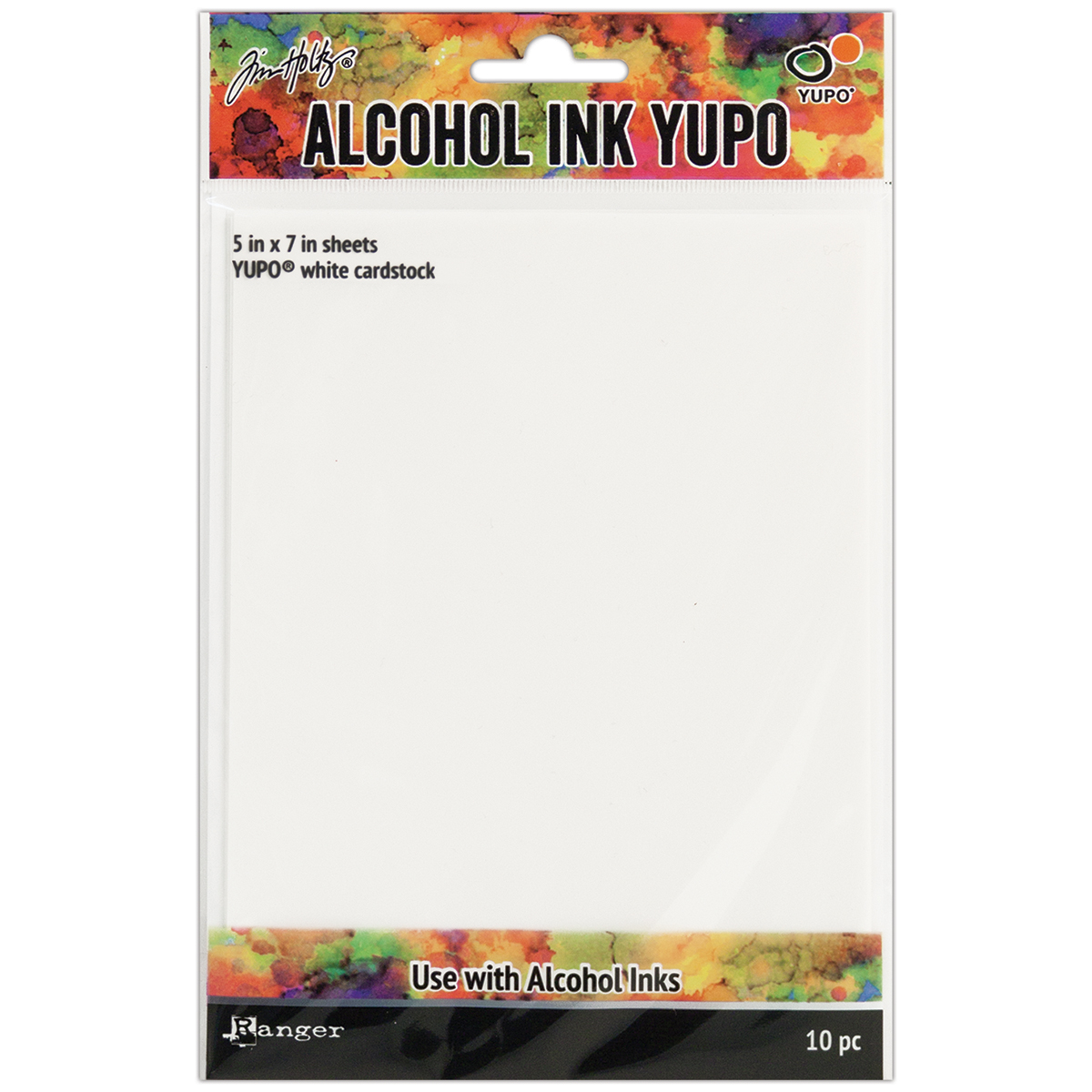 Ranger Tim Holtz Alcohol Ink White Yupo Paper 10 Sheets-5"x7"